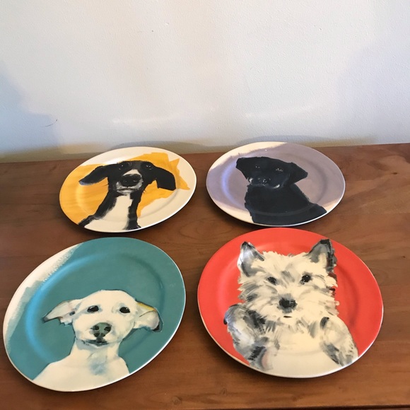 Anthropologie/SallyMuirDog-A-Day Plates - Red - Picture 12 of 14
